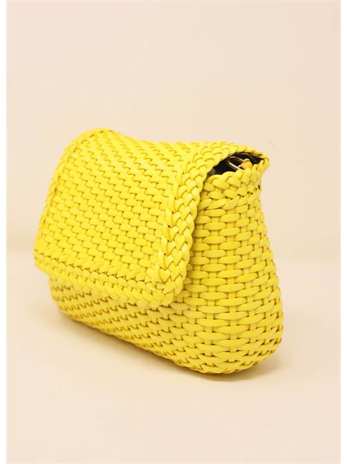 Yellow woven leather clutch Laboratorio Capri | 602YELLOW